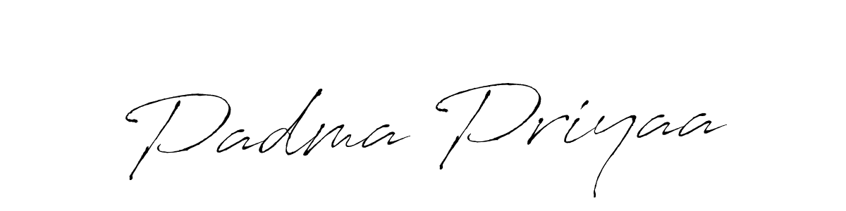 How to make Padma Priyaa name signature. Use Antro_Vectra style for creating short signs online. This is the latest handwritten sign. Padma Priyaa signature style 6 images and pictures png