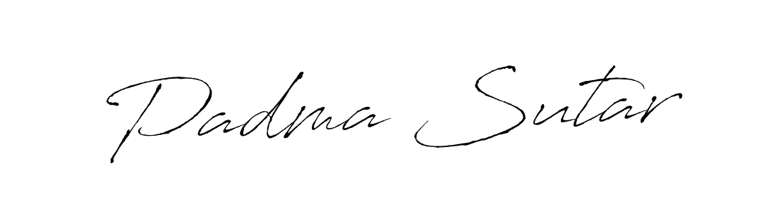 The best way (Antro_Vectra) to make a short signature is to pick only two or three words in your name. The name Padma Sutar include a total of six letters. For converting this name. Padma Sutar signature style 6 images and pictures png