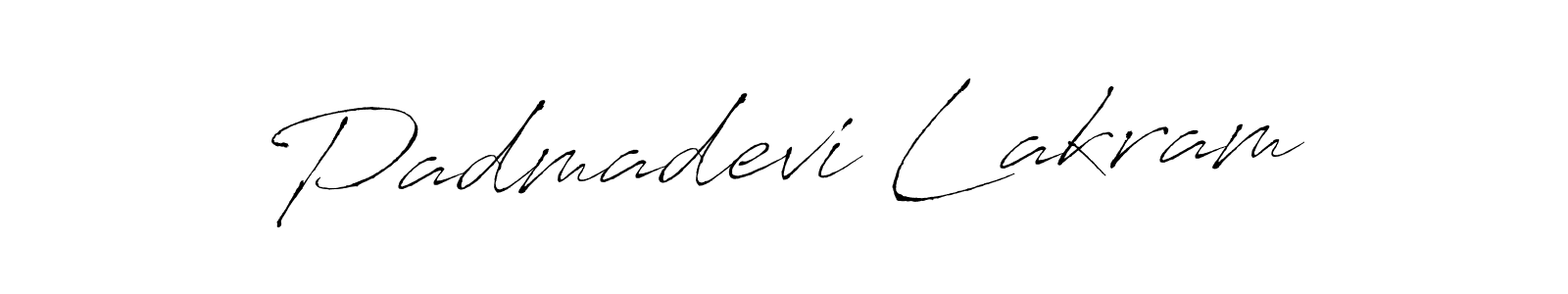 Antro_Vectra is a professional signature style that is perfect for those who want to add a touch of class to their signature. It is also a great choice for those who want to make their signature more unique. Get Padmadevi Lakram name to fancy signature for free. Padmadevi Lakram signature style 6 images and pictures png