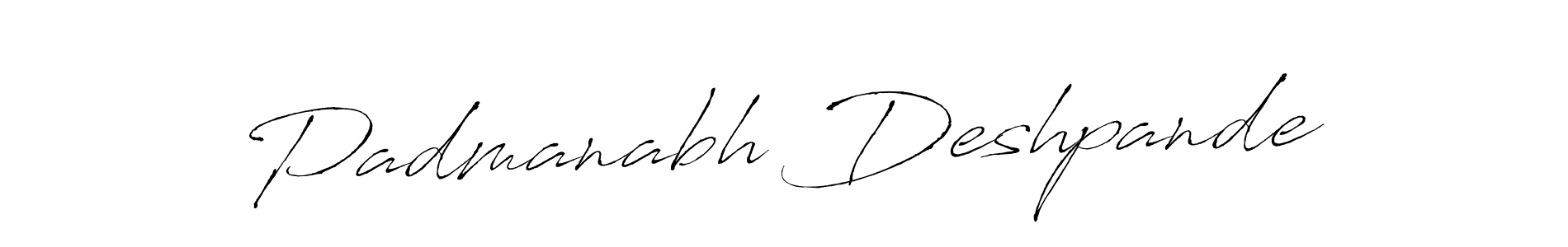 Make a beautiful signature design for name Padmanabh Deshpande. With this signature (Antro_Vectra) style, you can create a handwritten signature for free. Padmanabh Deshpande signature style 6 images and pictures png