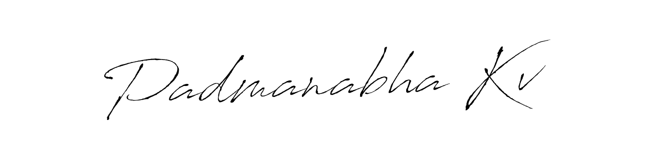 Make a beautiful signature design for name Padmanabha Kv. With this signature (Antro_Vectra) style, you can create a handwritten signature for free. Padmanabha Kv signature style 6 images and pictures png