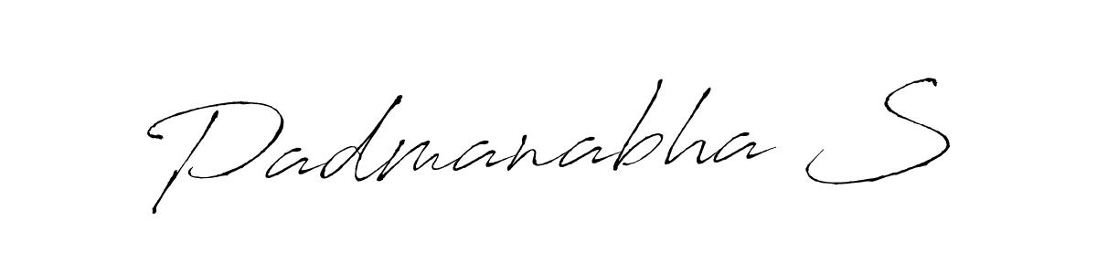 How to make Padmanabha S name signature. Use Antro_Vectra style for creating short signs online. This is the latest handwritten sign. Padmanabha S signature style 6 images and pictures png