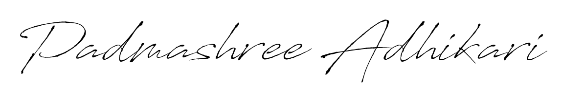 Also we have Padmashree Adhikari name is the best signature style. Create professional handwritten signature collection using Antro_Vectra autograph style. Padmashree Adhikari signature style 6 images and pictures png
