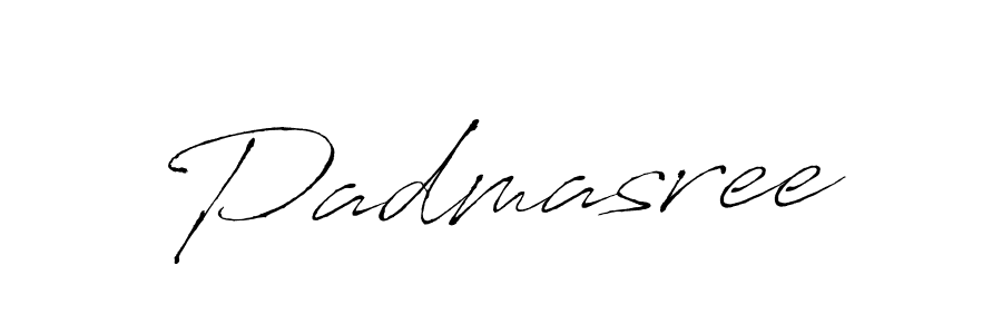Padmasree stylish signature style. Best Handwritten Sign (Antro_Vectra) for my name. Handwritten Signature Collection Ideas for my name Padmasree. Padmasree signature style 6 images and pictures png
