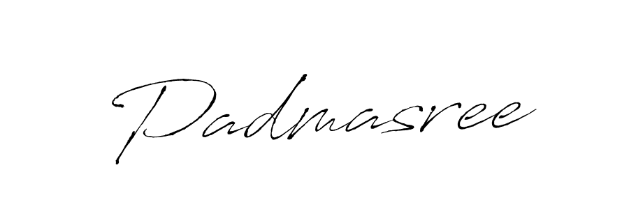 How to make Padmasree signature? Antro_Vectra is a professional autograph style. Create handwritten signature for Padmasree name. Padmasree signature style 6 images and pictures png
