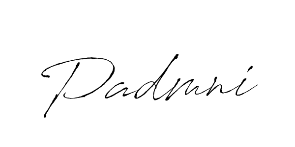 Use a signature maker to create a handwritten signature online. With this signature software, you can design (Antro_Vectra) your own signature for name Padmni. Padmni signature style 6 images and pictures png