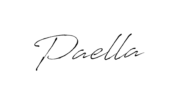 Design your own signature with our free online signature maker. With this signature software, you can create a handwritten (Antro_Vectra) signature for name Paella. Paella signature style 6 images and pictures png