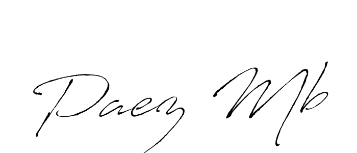 Design your own signature with our free online signature maker. With this signature software, you can create a handwritten (Antro_Vectra) signature for name Paez Mb. Paez Mb signature style 6 images and pictures png