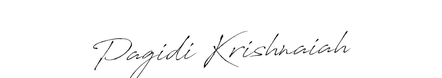 Pagidi Krishnaiah stylish signature style. Best Handwritten Sign (Antro_Vectra) for my name. Handwritten Signature Collection Ideas for my name Pagidi Krishnaiah. Pagidi Krishnaiah signature style 6 images and pictures png