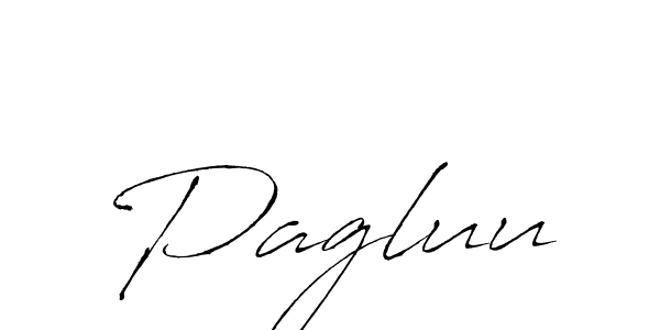 Make a beautiful signature design for name Pagluu. With this signature (Antro_Vectra) style, you can create a handwritten signature for free. Pagluu signature style 6 images and pictures png