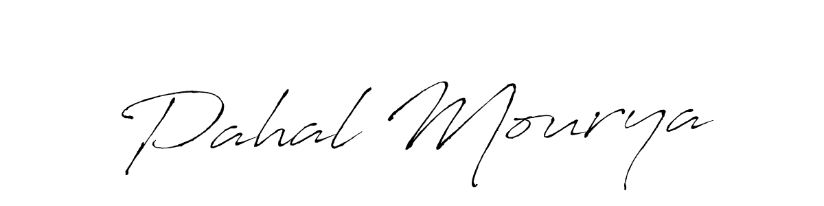 Make a beautiful signature design for name Pahal Mourya. With this signature (Antro_Vectra) style, you can create a handwritten signature for free. Pahal Mourya signature style 6 images and pictures png