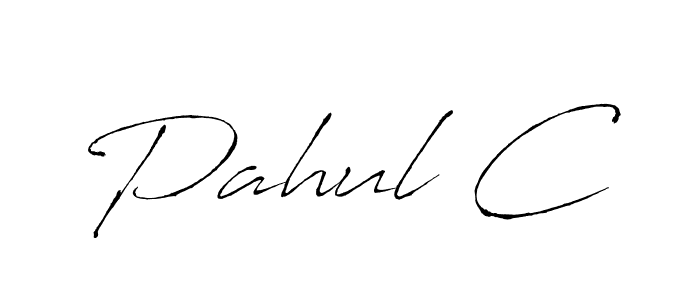 Make a beautiful signature design for name Pahul C. With this signature (Antro_Vectra) style, you can create a handwritten signature for free. Pahul C signature style 6 images and pictures png