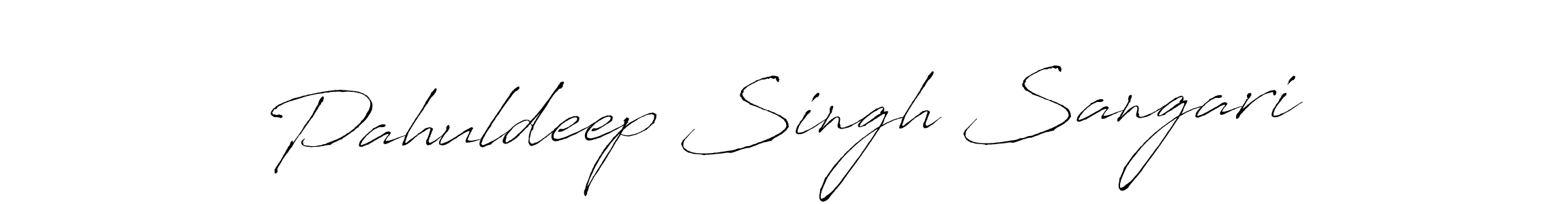 Make a beautiful signature design for name Pahuldeep Singh Sangari. With this signature (Antro_Vectra) style, you can create a handwritten signature for free. Pahuldeep Singh Sangari signature style 6 images and pictures png