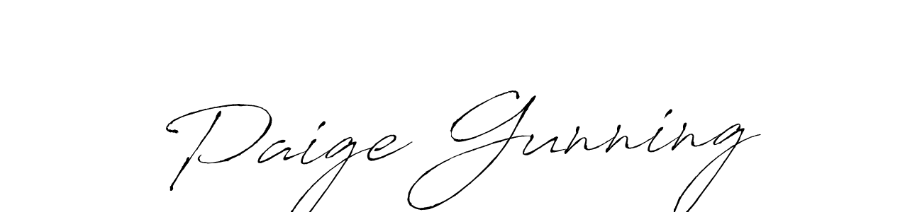 How to make Paige Gunning name signature. Use Antro_Vectra style for creating short signs online. This is the latest handwritten sign. Paige Gunning signature style 6 images and pictures png