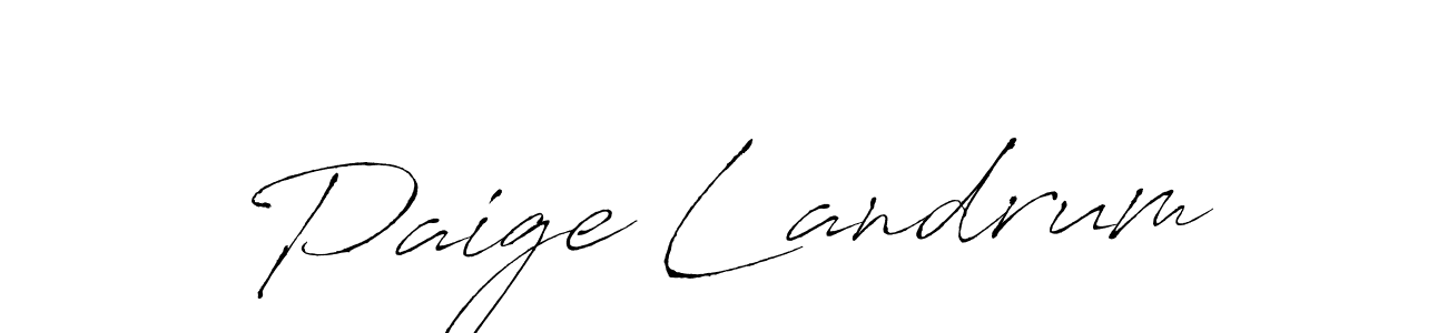 Create a beautiful signature design for name Paige Landrum. With this signature (Antro_Vectra) fonts, you can make a handwritten signature for free. Paige Landrum signature style 6 images and pictures png
