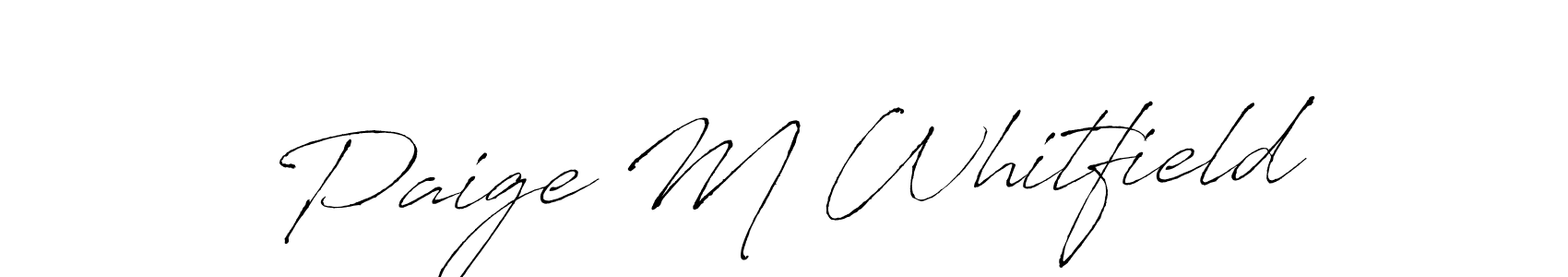 Make a beautiful signature design for name Paige M Whitfield. With this signature (Antro_Vectra) style, you can create a handwritten signature for free. Paige M Whitfield signature style 6 images and pictures png