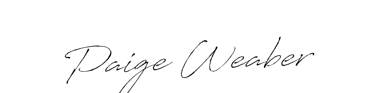 Paige Weaber stylish signature style. Best Handwritten Sign (Antro_Vectra) for my name. Handwritten Signature Collection Ideas for my name Paige Weaber. Paige Weaber signature style 6 images and pictures png