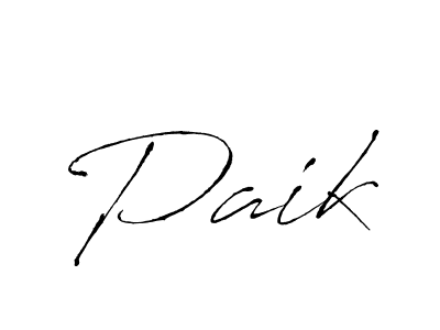 Design your own signature with our free online signature maker. With this signature software, you can create a handwritten (Antro_Vectra) signature for name Paik. Paik signature style 6 images and pictures png