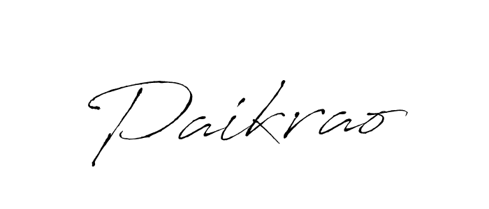 Make a beautiful signature design for name Paikrao. With this signature (Antro_Vectra) style, you can create a handwritten signature for free. Paikrao signature style 6 images and pictures png