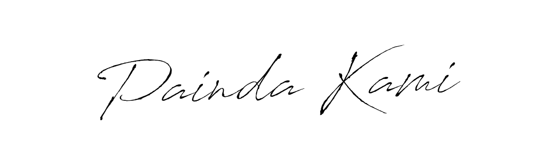 Design your own signature with our free online signature maker. With this signature software, you can create a handwritten (Antro_Vectra) signature for name Painda Kami. Painda Kami signature style 6 images and pictures png