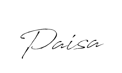 Use a signature maker to create a handwritten signature online. With this signature software, you can design (Antro_Vectra) your own signature for name Paisa. Paisa signature style 6 images and pictures png