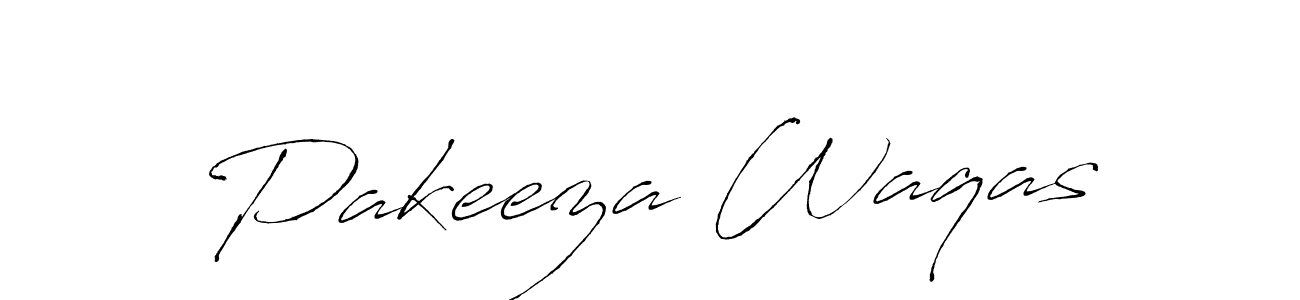 Design your own signature with our free online signature maker. With this signature software, you can create a handwritten (Antro_Vectra) signature for name Pakeeza Waqas. Pakeeza Waqas signature style 6 images and pictures png
