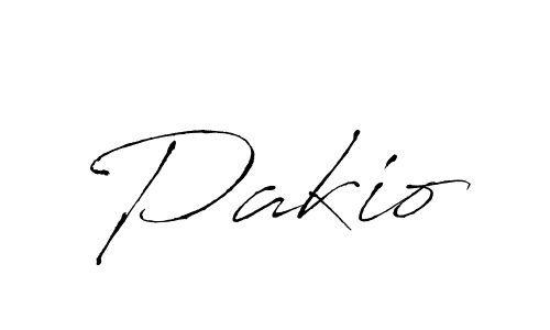 Use a signature maker to create a handwritten signature online. With this signature software, you can design (Antro_Vectra) your own signature for name Pakio. Pakio signature style 6 images and pictures png