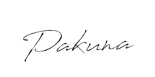 Make a beautiful signature design for name Pakuna. With this signature (Antro_Vectra) style, you can create a handwritten signature for free. Pakuna signature style 6 images and pictures png