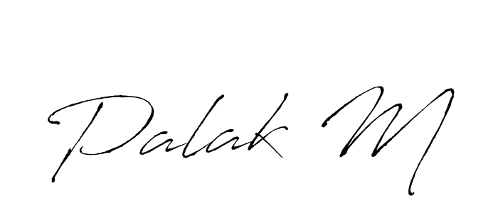 Palak M stylish signature style. Best Handwritten Sign (Antro_Vectra) for my name. Handwritten Signature Collection Ideas for my name Palak M. Palak M signature style 6 images and pictures png