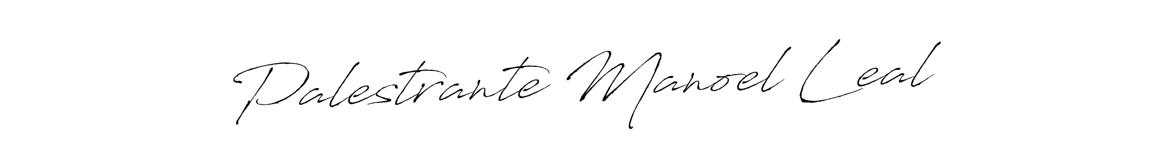 How to make Palestrante Manoel Leal name signature. Use Antro_Vectra style for creating short signs online. This is the latest handwritten sign. Palestrante Manoel Leal signature style 6 images and pictures png