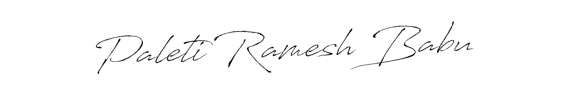 Create a beautiful signature design for name Paleti Ramesh Babu. With this signature (Antro_Vectra) fonts, you can make a handwritten signature for free. Paleti Ramesh Babu signature style 6 images and pictures png