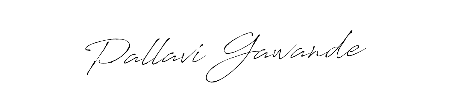 Make a beautiful signature design for name Pallavi Gawande. With this signature (Antro_Vectra) style, you can create a handwritten signature for free. Pallavi Gawande signature style 6 images and pictures png