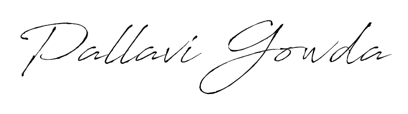 Discover how Pallavi Gowda looks in an executive cursive font (Antro_Vectra). Perfect for legal documents, invoices, and certificates. Pallavi Gowda signature style 6 images and pictures png