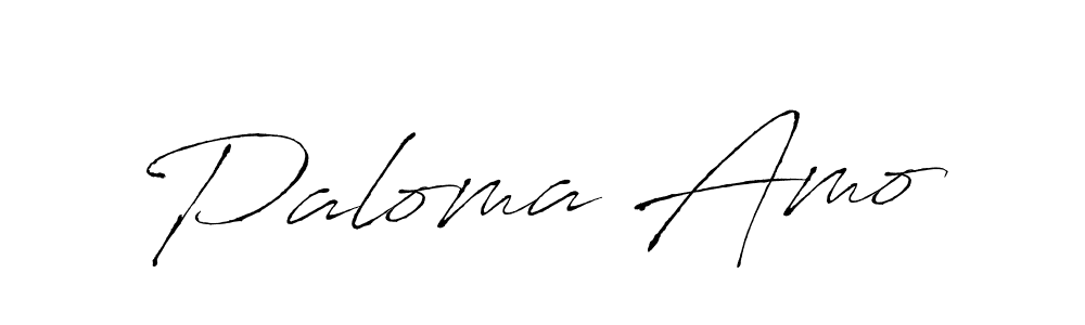 Design your own signature with our free online signature maker. With this signature software, you can create a handwritten (Antro_Vectra) signature for name Paloma Amo. Paloma Amo signature style 6 images and pictures png