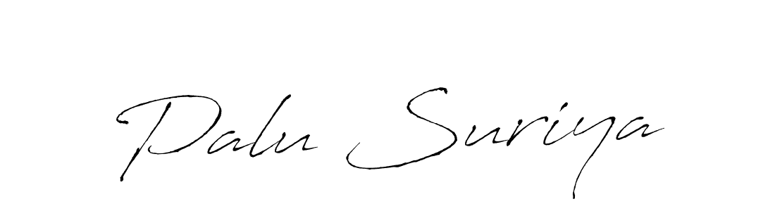 You should practise on your own different ways (Antro_Vectra) to write your name (Palu Suriya) in signature. don't let someone else do it for you. Palu Suriya signature style 6 images and pictures png