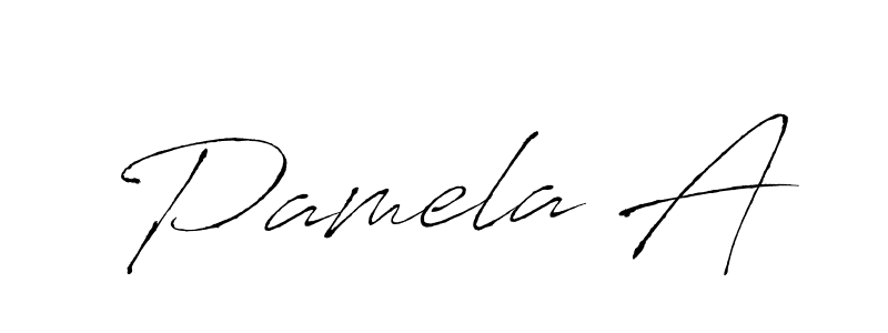 Use a signature maker to create a handwritten signature online. With this signature software, you can design (Antro_Vectra) your own signature for name Pamela A. Pamela A signature style 6 images and pictures png