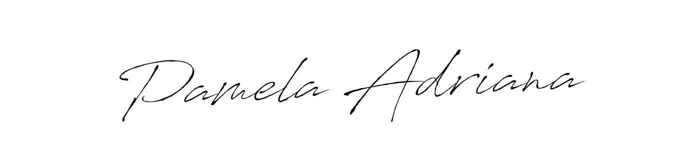 Similarly Antro_Vectra is the best handwritten signature design. Signature creator online .You can use it as an online autograph creator for name Pamela Adriana. Pamela Adriana signature style 6 images and pictures png