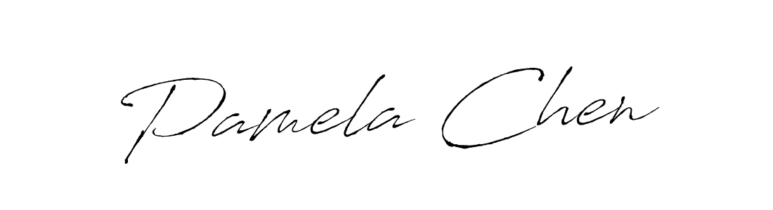 How to make Pamela Chen name signature. Use Antro_Vectra style for creating short signs online. This is the latest handwritten sign. Pamela Chen signature style 6 images and pictures png