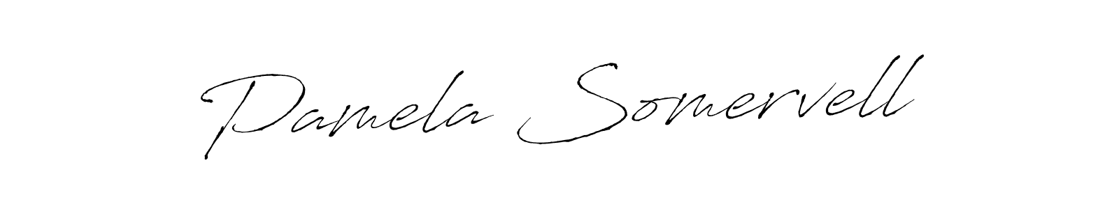 Make a beautiful signature design for name Pamela Somervell. With this signature (Antro_Vectra) style, you can create a handwritten signature for free. Pamela Somervell signature style 6 images and pictures png