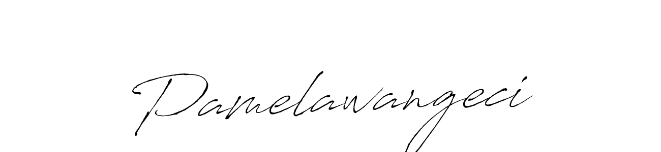 Make a beautiful signature design for name Pamelawangeci. With this signature (Antro_Vectra) style, you can create a handwritten signature for free. Pamelawangeci signature style 6 images and pictures png