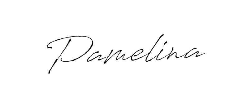 Design your own signature with our free online signature maker. With this signature software, you can create a handwritten (Antro_Vectra) signature for name Pamelina. Pamelina signature style 6 images and pictures png