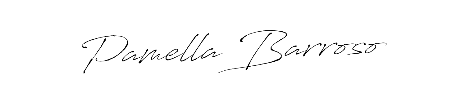 Create a beautiful signature design for name Pamella Barroso. With this signature (Antro_Vectra) fonts, you can make a handwritten signature for free. Pamella Barroso signature style 6 images and pictures png