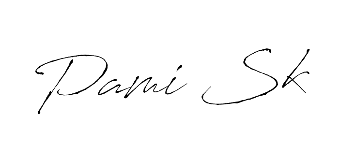 You should practise on your own different ways (Antro_Vectra) to write your name (Pami Sk) in signature. don't let someone else do it for you. Pami Sk signature style 6 images and pictures png