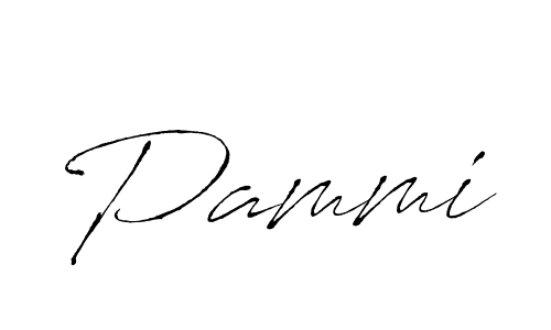 Design your own signature with our free online signature maker. With this signature software, you can create a handwritten (Antro_Vectra) signature for name Pammi. Pammi signature style 6 images and pictures png