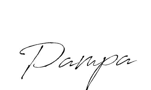 Design your own signature with our free online signature maker. With this signature software, you can create a handwritten (Antro_Vectra) signature for name Pampa. Pampa signature style 6 images and pictures png