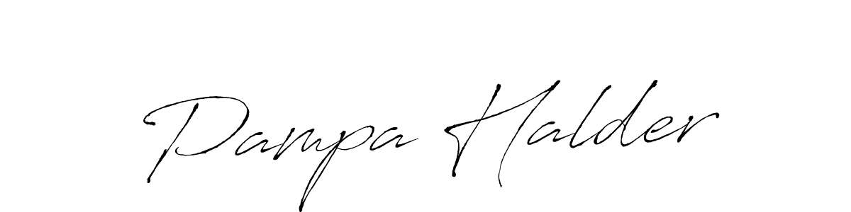 Design your own signature with our free online signature maker. With this signature software, you can create a handwritten (Antro_Vectra) signature for name Pampa Halder. Pampa Halder signature style 6 images and pictures png