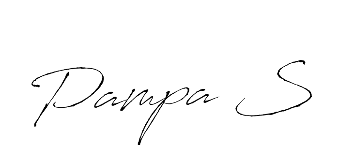 Make a beautiful signature design for name Pampa S. With this signature (Antro_Vectra) style, you can create a handwritten signature for free. Pampa S signature style 6 images and pictures png