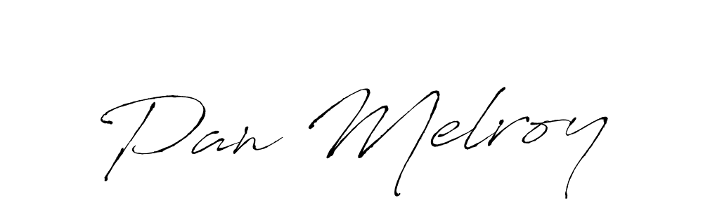 How to make Pan Melroy name signature. Use Antro_Vectra style for creating short signs online. This is the latest handwritten sign. Pan Melroy signature style 6 images and pictures png