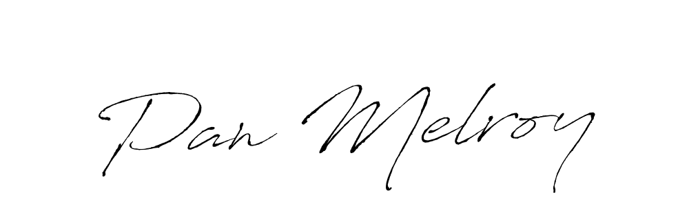 How to make Pan Melroy name signature. Use Antro_Vectra style for creating short signs online. This is the latest handwritten sign. Pan Melroy signature style 6 images and pictures png