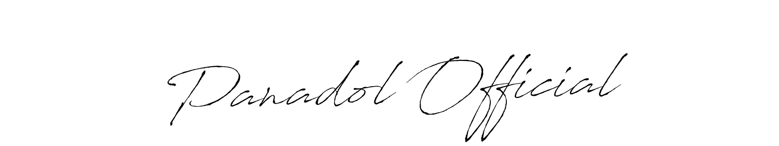 Design your own signature with our free online signature maker. With this signature software, you can create a handwritten (Antro_Vectra) signature for name Panadol Official. Panadol Official signature style 6 images and pictures png
